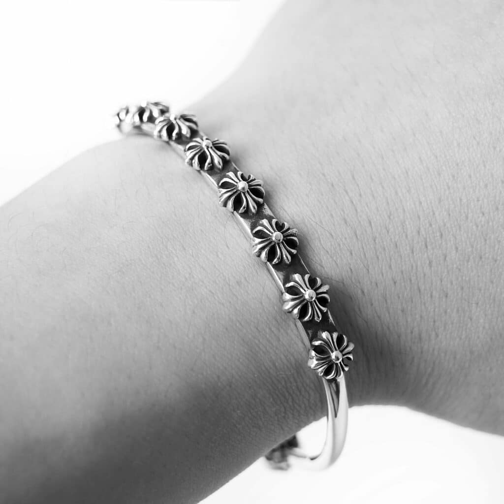 Chrome Hearts Plus Skinny Multi Cuf Bracelet