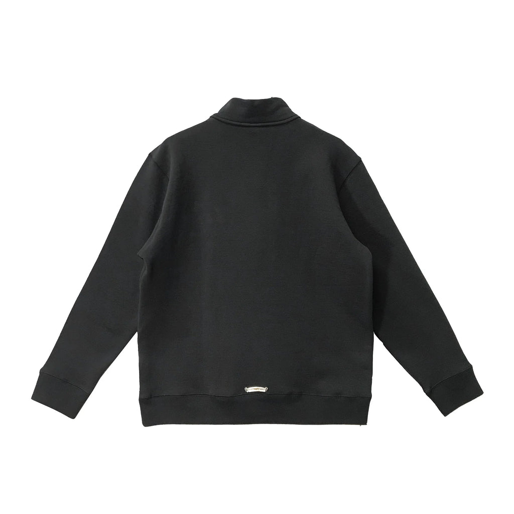 Black Triple Cross Half Zip Sweatshirt