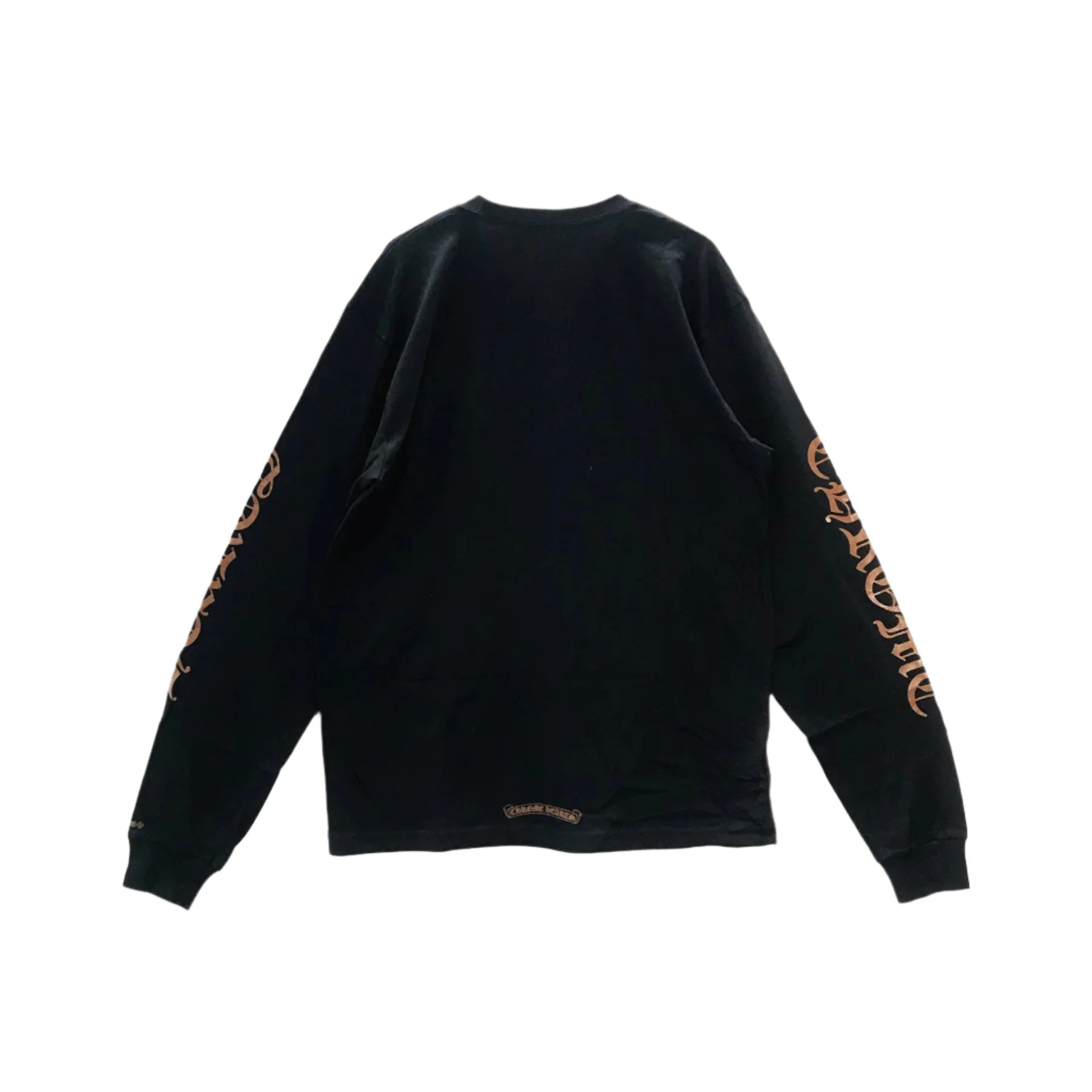 Collar Script Logo In Brown Long Sleeve T-Shirt