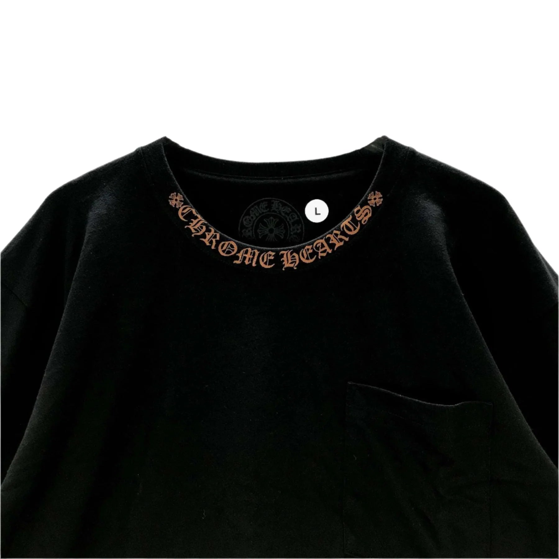 Collar Script Logo In Brown Long Sleeve T-Shirt