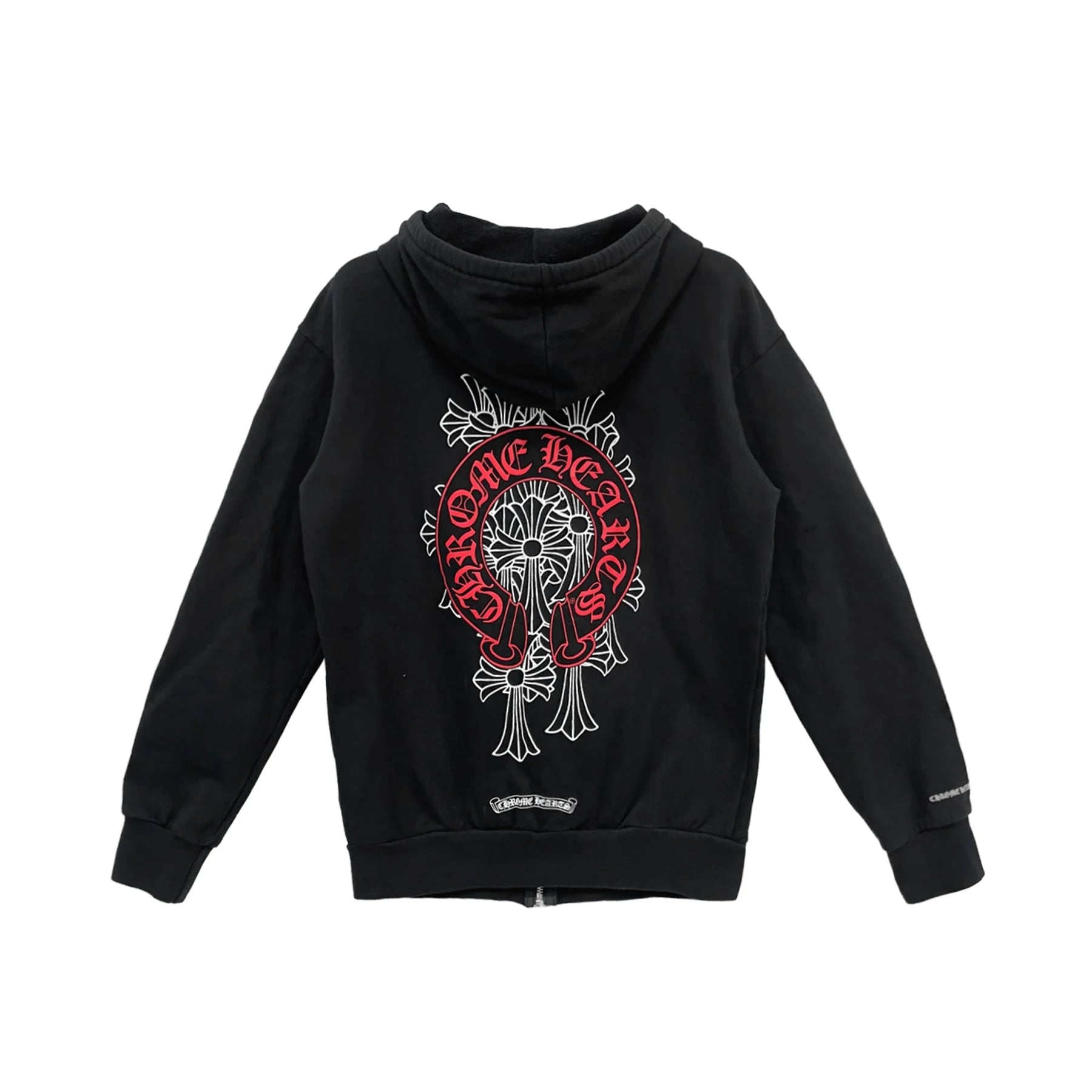 Red Horseshoe Logo Zip Up Hoodie